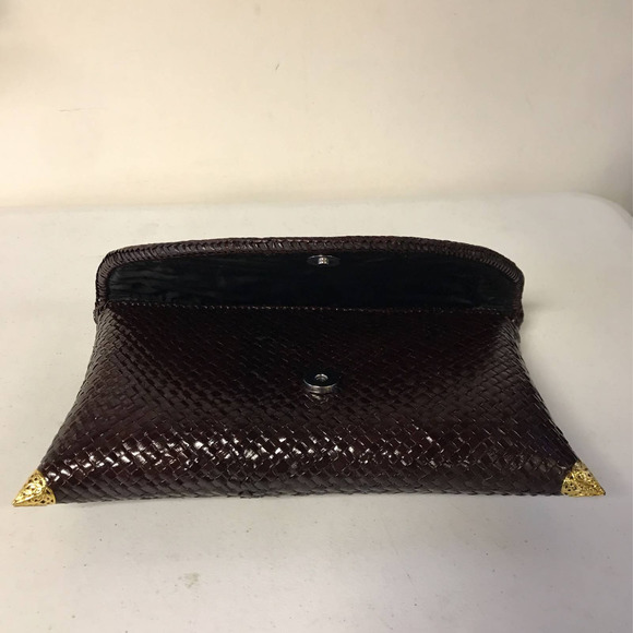 Bamboo Straw Clutch Purse Handwoven Envelope Retro Straw Handbag Raffia … - Picture 5 of 7